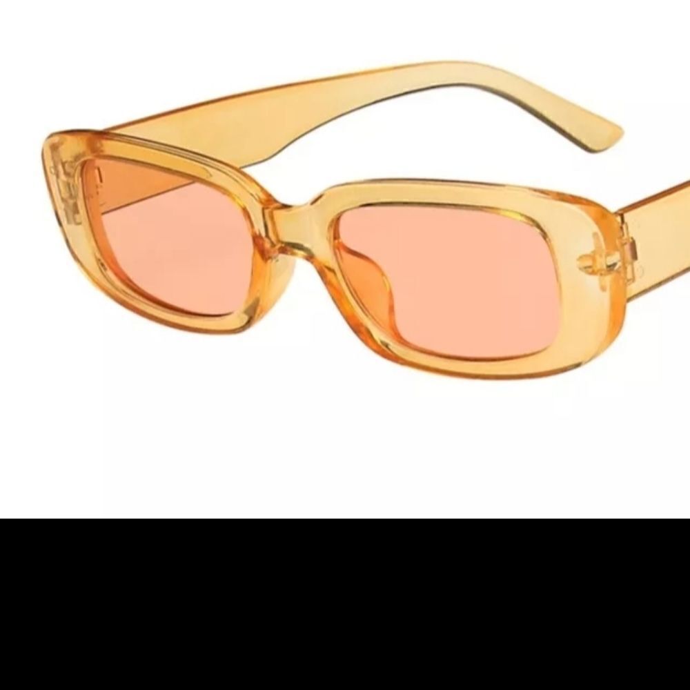 NWOT Y2K Square Orange Sunglasses